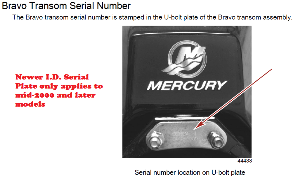Mercury serial number 0t
